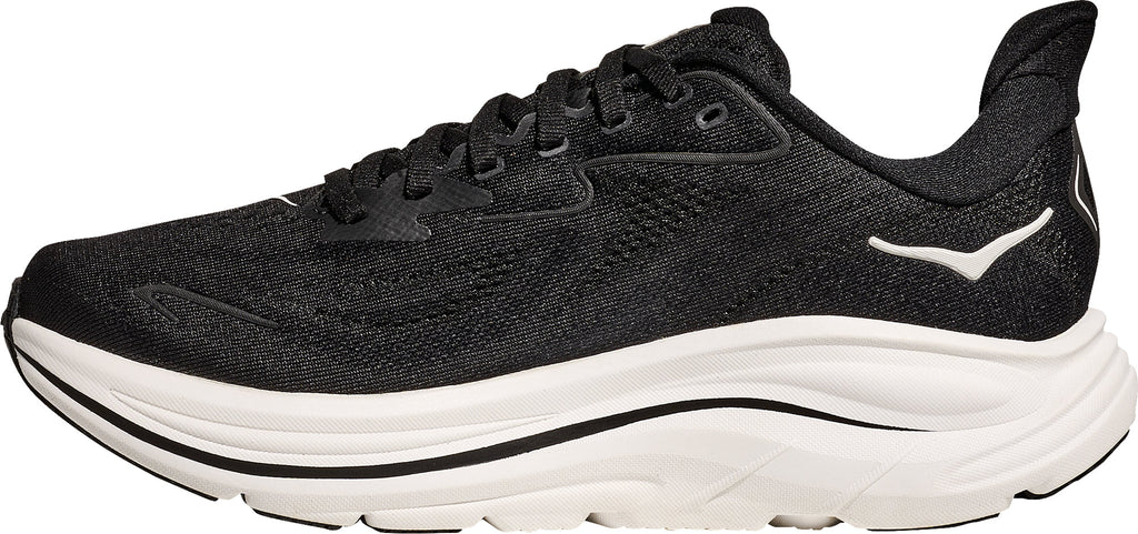Hoka Clifton 10 WIDE FIT Mens Running Shoes - Black