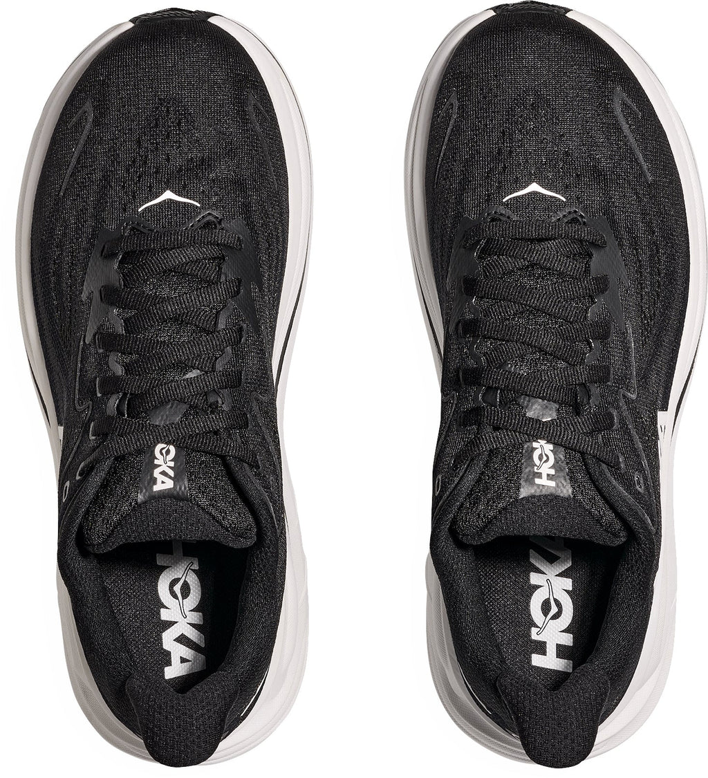 Hoka Clifton 10 WIDE FIT Mens Running Shoes - Black